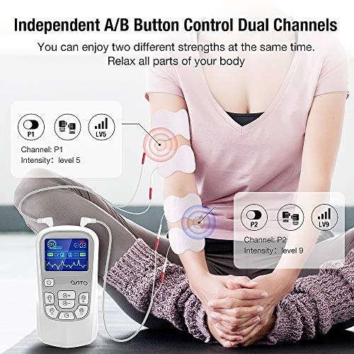 TENS Unit Muscle Stimulator Replacement Pads 25 Modes Dual Channel TENS