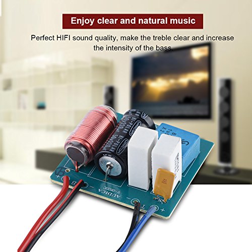 2Pcs Speaker Frequency Divider Board Tweeter + Bass, 2 Way Hi-Fi Audio Crossover Sound Filter Frequency Distributor DIY Module