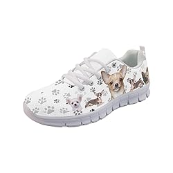 Wanyint Cute Dog Paw Print Women Sneakers Chihuahua