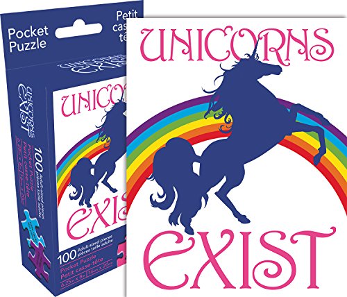 Aquarius Unicorns Exist 100 Pc Adult Pocket Jigsaw Puzzle