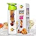 23 / 27 Oz Sport Water Bottle With Fruit Infuser And Carrying Handle,With Locking Flip Top Lid And Carrying Handle - BPA FREE - Made With Tritan Copolyester-- (Many Color Option)