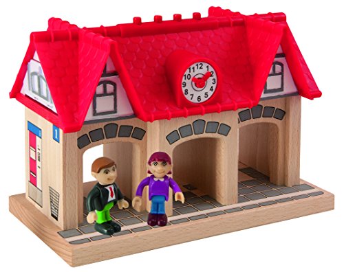 Eichhorn Wooden Soundstation Train Set (4 Piece), Brown