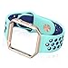 UMTELE Soft Silicone Replacement Strap with Rose Gold Frame for Fitbit Blaze Smart Fitness Watch, Large, Teal Blue