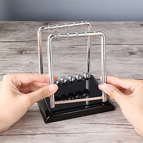 Finlon Early Fun Development Educational Desk Toy Gift Newtons Cradle Steel Balance Ball Physics Science Pendulum - Thumbnail 6