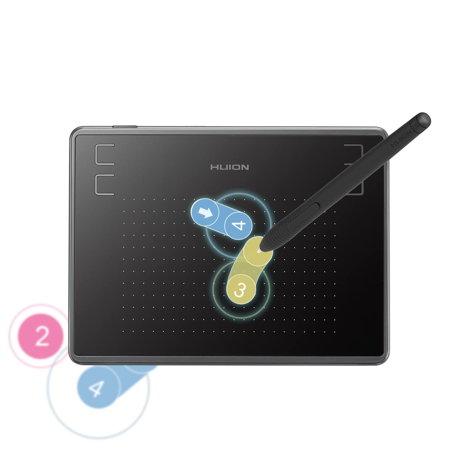 HUION Inspiroy H430P Drawing Tablet, 4.8 x 3 inch Graphic Tablet with 4 Hot Keys, Art Tablet for Drawing, Writing, Design, Teaching, Work with Mac, PC, Linux & Mobile