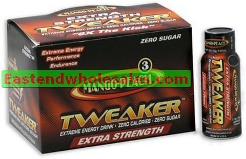 12 Tweaker Extreme Energy Drinks - Extra Strenth - Mango-Peach 12/2oz