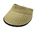 Aesthetinc 100% Toyo Straw Sun Visor Hat Velcro Adjustable at the Back (Natural)