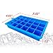 Daixers Silicone Ice Cube Tray Molds,24-Cube Trays,Pack of 2 (Green & Blue)