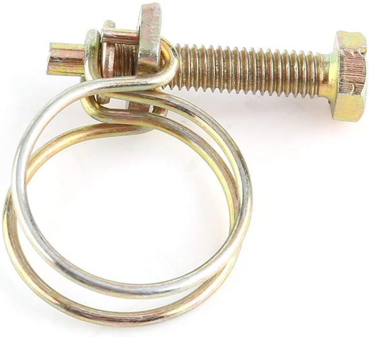 10pcs Double Wire Hose Clamp,Adjustable Hose Pipe Clamps