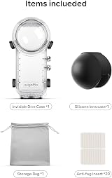Tuvzylory Invisible Dive Case for Insta360 X4 50m Waterproof Quick Release view 9