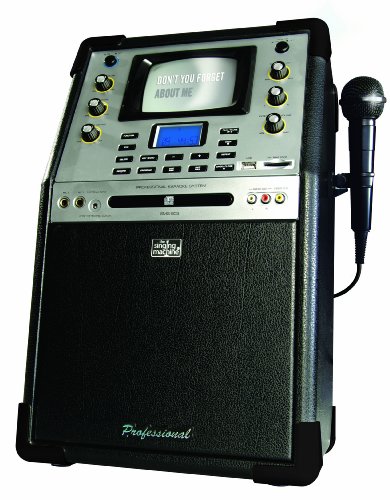 Singing  Machine SMG-903CD/CD+G Karaoke System with USB and SD/MMC Card Slot Plus Rear Projection Speaker, Black