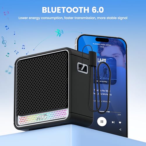 AOC ACS2311 Caixa de Som Portátil, Caixa de Som Bluetooth, à Prova d'Água IPX5, 12 Horas de Reprodução,Som Limpo e Potente, Emparelhamento Estéreo Sem Fio, Ideal para Casa e Viagens