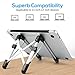 Portable Laptop Stand, Afaris Aluminium Alloy Laptop Desk Mini Notebook Stand for MacBook Computer PC iPad Tablet with Flannelette Bag,Foldable Adjustable Travel (Silver&Black)thumb 1