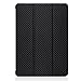 KHOMO iPad 2017 and 2018 9.7 inch Case - Dual Series - Ultra Slim Hard Cover with Auto Sleep Wake Feature - Carbon Fiber