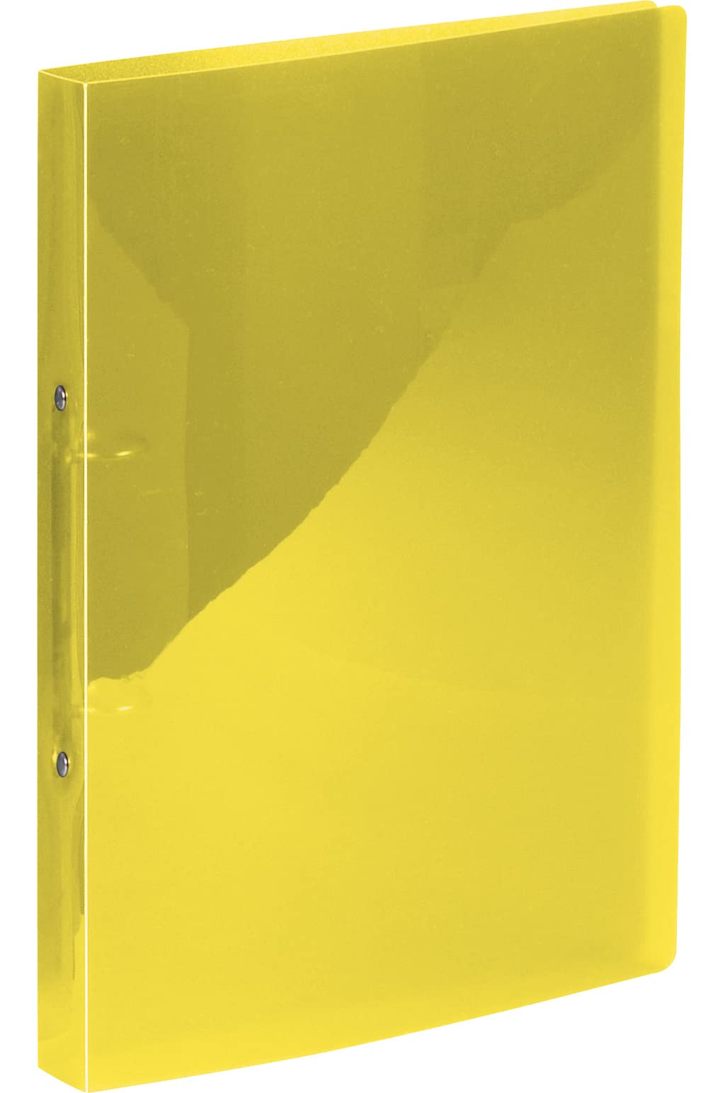 Kangaro Ring Binder Transparent Yellow (PP, DIN A4, 2 Rings 16 mm O-Mechanism, Spine 20 mm)