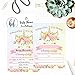 Hadley Designs 25 Pink Blush Gold Girl Unicorn Baby Shower Invitations, Cute Floral Printed Fill or Write In The Blank Invite, Flower Shabby Chic Unique Custom Vintage Coed Party Cards