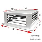 GSW DF-16P 16-Inch White Powder Coated 4-Way Adjustable Metal Diffuser for Evaporative/Swamp Cooler