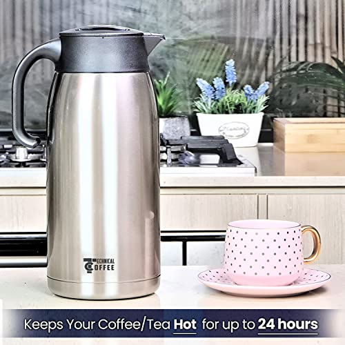Coffee carafe & Tea carafe in one. 68oz 12hr heat retention ideal for