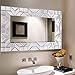 WATERJOY Large Framed Rectangular Bathroom Mirror, Sliver Vanity Glass Wall Make-up Mirror,...