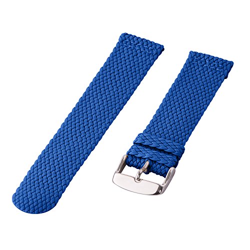 Clockwork Synergy 2-Piece Perlon - 22mm Blue Watch Bands