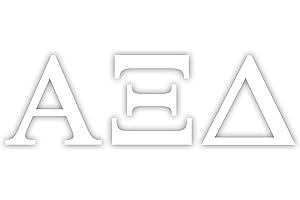 Pro-Graphx Alpha Xi Delta Greek Sorority Sticker Decal, 2.5 Inches Tall, White