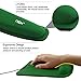 Nex Mouse Mat with Keyboard Wrist Rest Pad Kit Comfortably Made of Memory Foam (Dark Green)