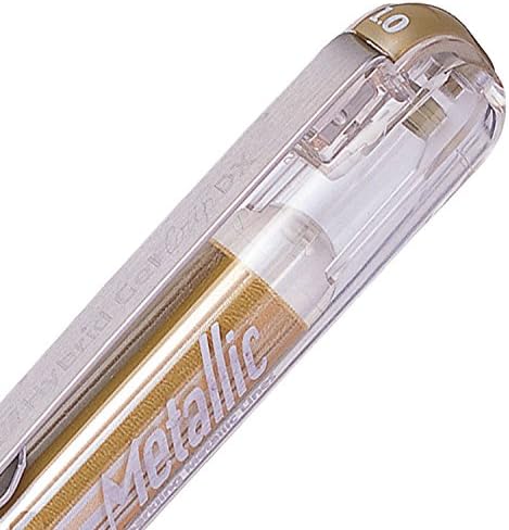 Pentel 1.0mm Tip Hybrid Gel Grip Dx Metallic Pen with Chunky Barrel - Gold, 1 count (Pack of 12) - Image 5