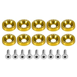 nummerplaathouder, auto modificatie M6 pakking bout nummerplaat frame decoratie schroef(Goud)