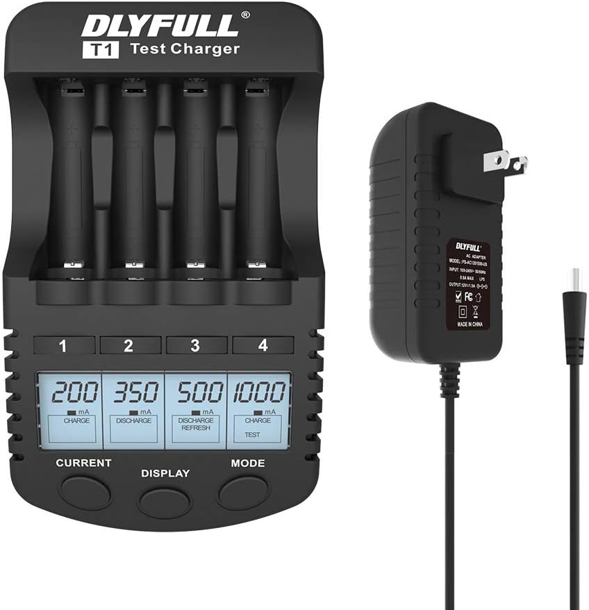 Intelligent Fast Battery Charger for NiMH/CD AA, AAA Rechargeable Batteries, 4 Bays Smart