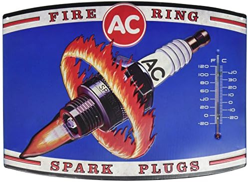Utopia Alley AC Delco Fire Rings Spark Plugs Thermometer Sign