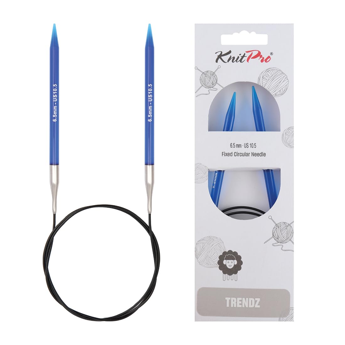 KnitPro Trendz Fixed Circular Needles 47" (120cm) | 6.50mm