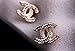 P.phoebus 18K Yellow Gold Plated Vintage White Swarovski Crystal Studs Earrings Rhinestones Dangle Charms Hoops For Women Girls (ccc)