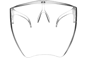 Face Shield Mask Anti-Fog Full Coverage - Reusable Plastic Splash Guard for Women/Men/Kids (Glasses-Compatible)‌