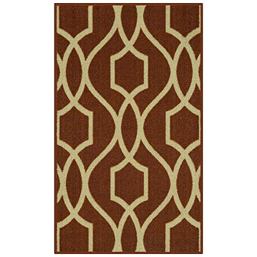 Maples Rugs 1'8 x 2'10 Non Skid Washable Throw Rugs [Made in 1'8 x 2'10