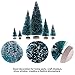 Leinuosen Mini Christmas Trees Artificial Sisal Trees Snow Frost Ornaments with Wooden Bases for Christmas Home Party Decoration (Size 1, 43 Pieces)