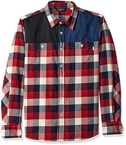 Poler Men's Buffalo Pile Woven Shirt, Red, X-Large