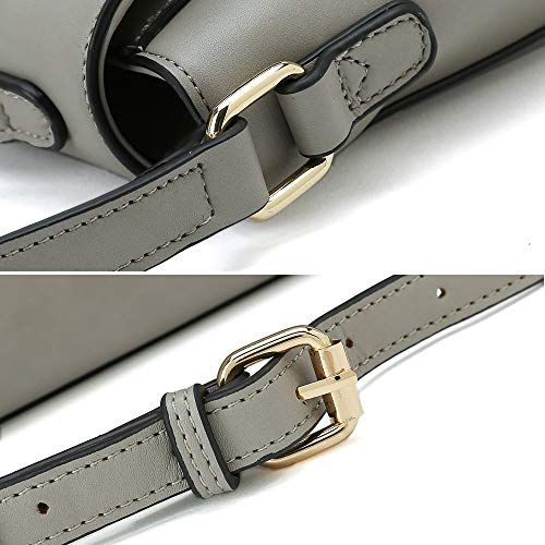 Ladies Designer Purses Cross Body Handbags Trendy Bags for Women Shoulder Bags (Light Grey) - Thumbnail 5