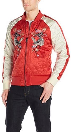 guess red denim jacket