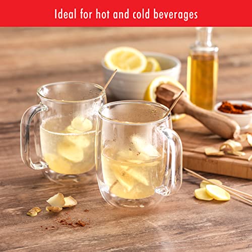 ZWILLING Sorrento Plus 4pc Double Wall Glass , Insulated Coffee Mug