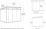 Keter Cortina 9x7 Plastic Garden Shed Wood Effect Evotech Steel Reinforced Base view 6