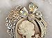 Alilang Vintage Inspired Crystal Rhinestone Victorian Lady Cameo Brooch Pin Maiden Flower Ribbon Bow Pendant