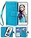 Crosspace Compatible with iPhone 6/6s Case [4.7inch 2014 Release] Wallet Case Premium PU Leather 2-in-1 Protective Magnetic Shell with Credit Card Holder/Slots and Wrist Lanyard (Blue)