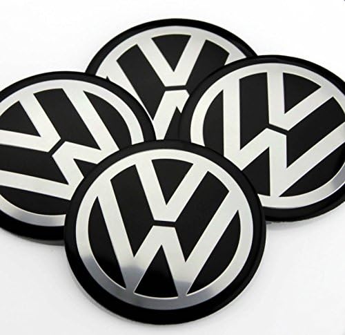 AOWIFT 4 x 56mm 2.2" Auto Wheel Center Hub Cap Emblem Badge Decal Fit for CC Golf Gti