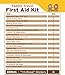 Compact Family Travel First Aid Kit 85-Piece Medical Supplies with Bonus Bravery Stickers for Car RV Accessories and Ideal for Hiking, Camping and Kids