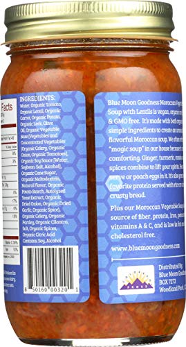 BLUE MOON GOODNESS, MOROCCAN VEGGIE SOUP, 16 OZ