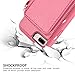 Leather iPhone 8 Plus/7 Plus Wallet Case with Credit Card Holder Slot and Zipper Pocket Purse - Rose