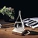 KYMAKE Storm Glass Weather Predictor - Creative Crystal Glass Bottle Desktop Drops Craft Weather Station with Pure Wood Base - High-Class Decoration on Home & Office (Small-612)