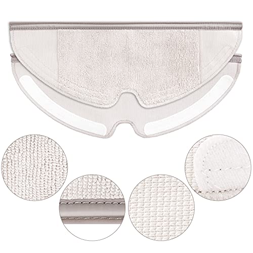Vecukty 8 Chiffons pour Xiaomi Roborock S5 Max S6 Pure S6 MaxV S5 S50 S51 S55 S6, Serpillière pour Xiaomi Roborock E2 E3 E35 E4, Accessoires pour Xiaomi Aspirateur