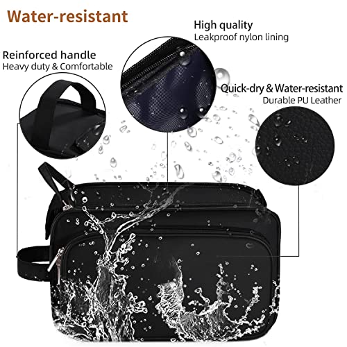 Buruis Extra Large Toiletry Bag for Men and Women, PU Leather Bags