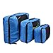 Hopsooken Packing Cubes System - 3 Pieces Sets Travel Luggage Packing Organizers (Blue)